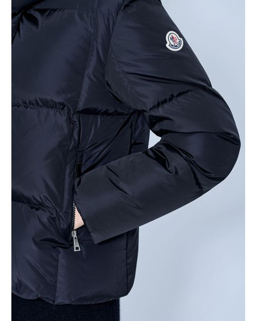 Moncler Blue Castlenew Hooded Down Jacket