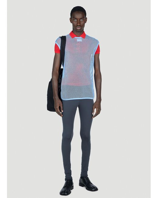 Raf Simons Red Stocking Polo Top for men