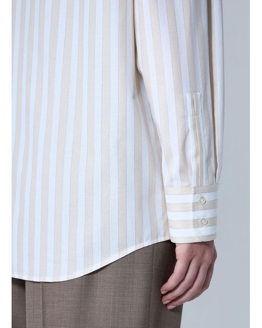 Saint Laurent White Striped Button-Down Shirt