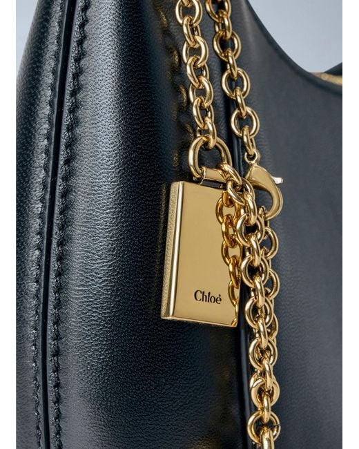 Chloé Blue Chloé Small Banana Nappa Zipped Shoulder Bag