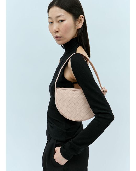 Bottega Veneta Black Mini Sunrise Shoulder Bag