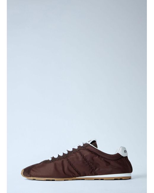 Miu Miu White Logo Patch Sneakers