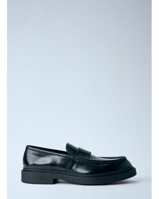 Jil Sander White Brushed Leather Loafers for men