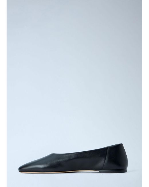 Totême Black Slip Nappa Ballerinas