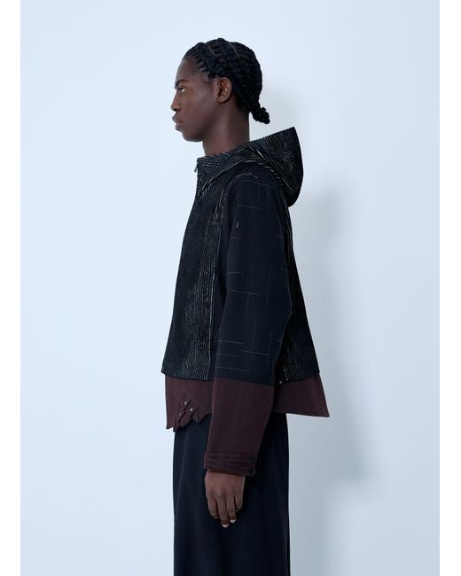 Kiko Kostadinov Blue Estike Hooded Jacket for men