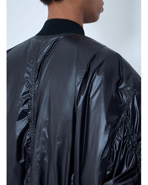 Rick Owens Blue Oversized Bomber Jacket for men