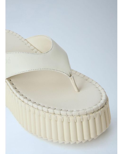 Chloé Blue Nama Wedge Sandals