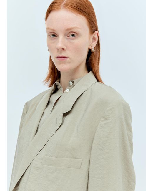 Lemaire Green Double-breasted Workwear Jacket