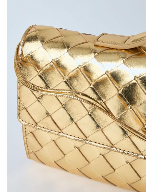 Bottega Veneta Blue Long Andiamo Clutch