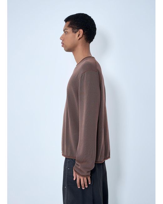 Our Legacy Brown Rigid Popover Sweater for men
