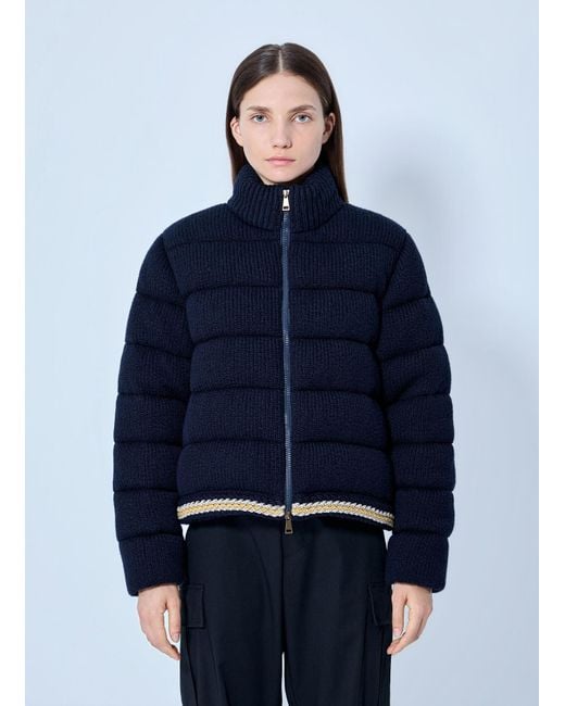 Moncler Blue Padded High-neck Jacket