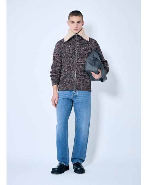 Bottega Veneta Gray Cotton-And-Wool Cardigan for men