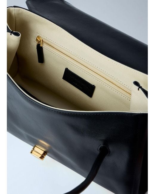 Marni Blue East West Flap Closure Shoulder Bag
