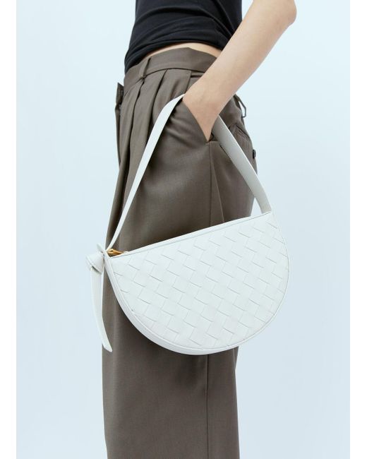 Bottega Veneta Mini Sunrise Shoulder Bag in White Lyst