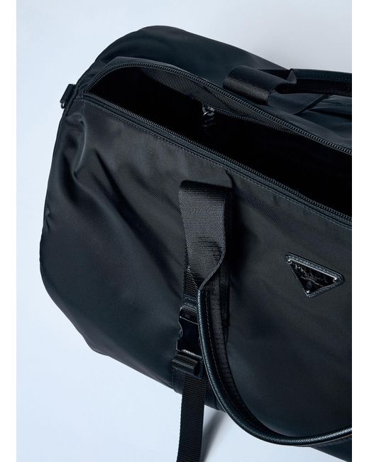 Prada Blue Re-Nylon And Saffiano Leather Duffle Bag for men