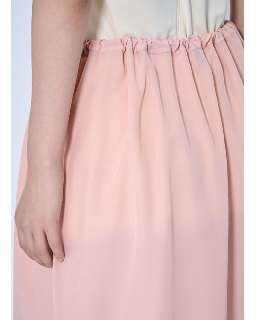 Totême Pink Fluid Silk Skirt