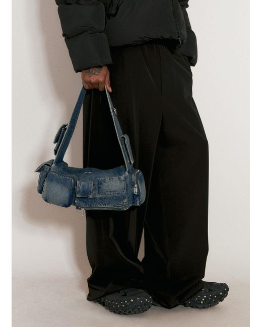 Balenciaga Black Superbusy Small Sling Bag for men