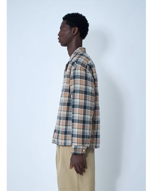 Visvim Blue Check Down Jacket for men