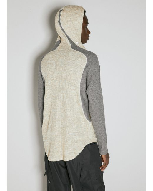 Kiko Kostadinov Solon Hooded Knit Sweater in Grey for Men | Lyst