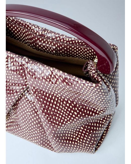 Dries Van Noten Red Patterned Top Handle Bag