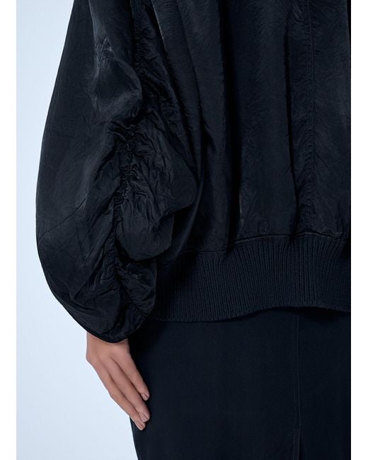 Rick Owens Blue Oversized Bomber Jacket