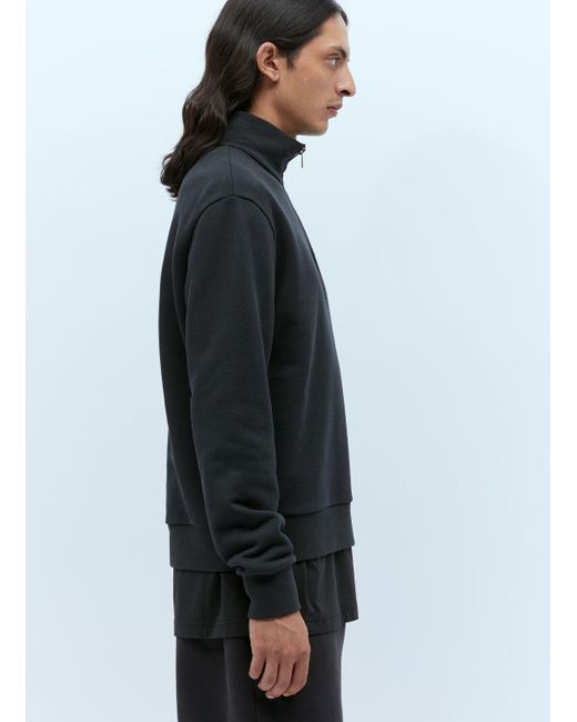 Moncler Black Logo Patch Half-zip Sweatshirt for men