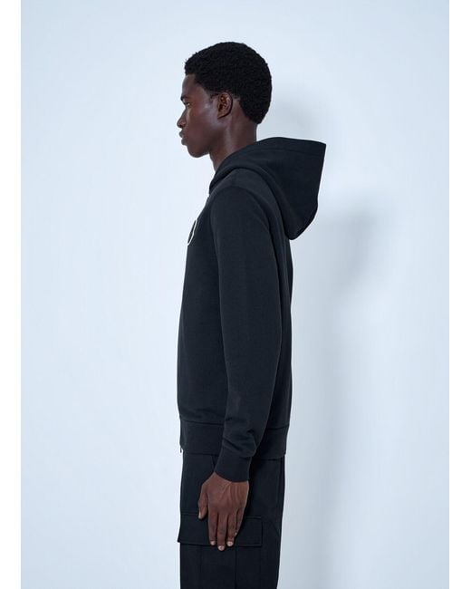 Moncler Blue Zip Hoodie With Logo Patch for men