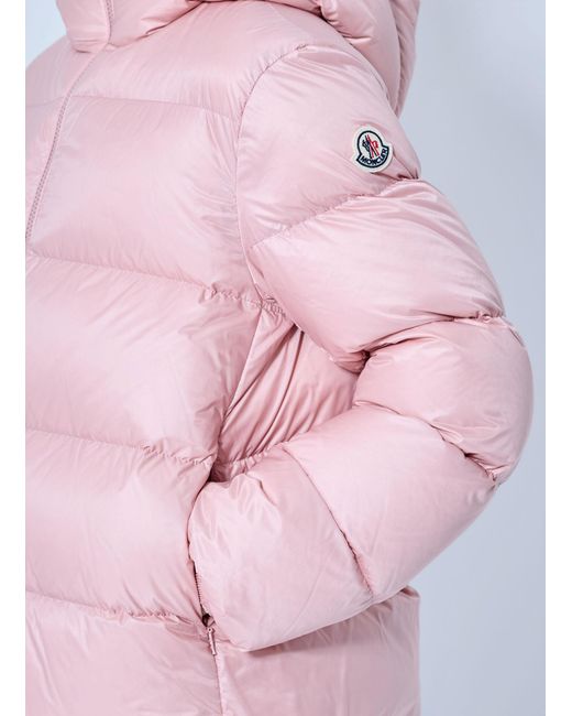 Moncler Pink Feligule Hooded Short Down Jacket