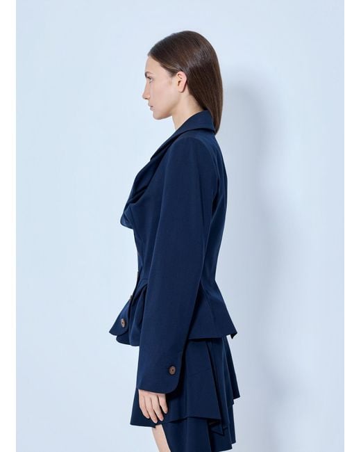 Vivienne Westwood Blue Drunken Tailored Blazer