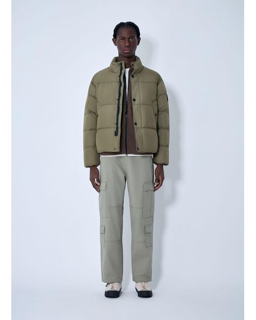 Stone Island Green Logo Patch Bomber Jacket for men