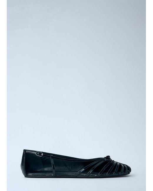Abra Black Double Shoe Flats
