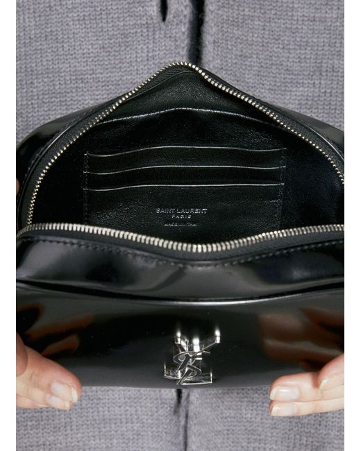 Saint Laurent Gray Mini Lou Shoulder Bag