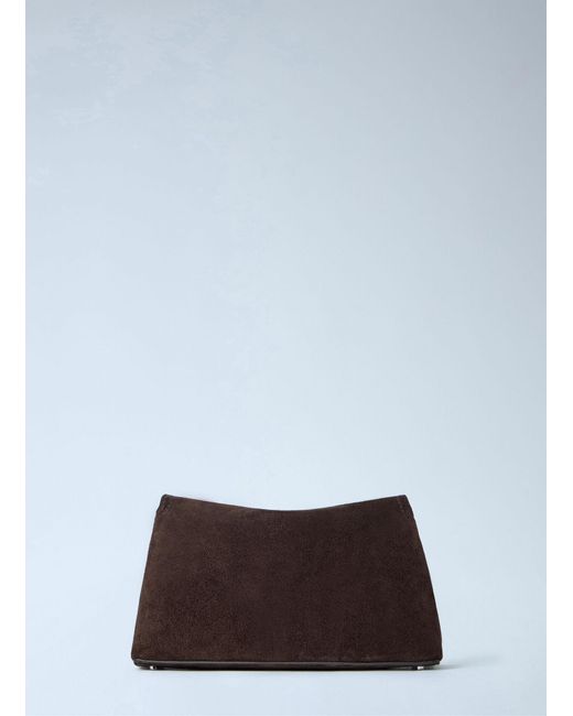 Totême  White T-Lock Leather Clutch