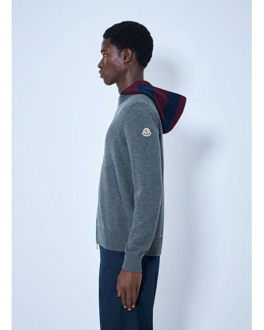 Moncler Blue Zip-Up Hoodie for men