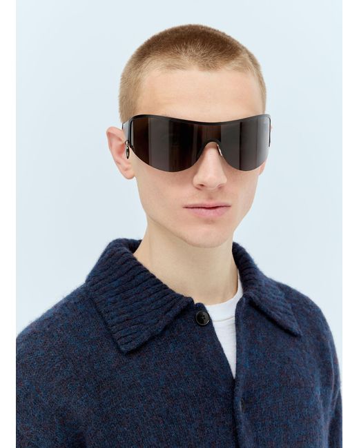 Acne Blue Metal Frame Sunglasses