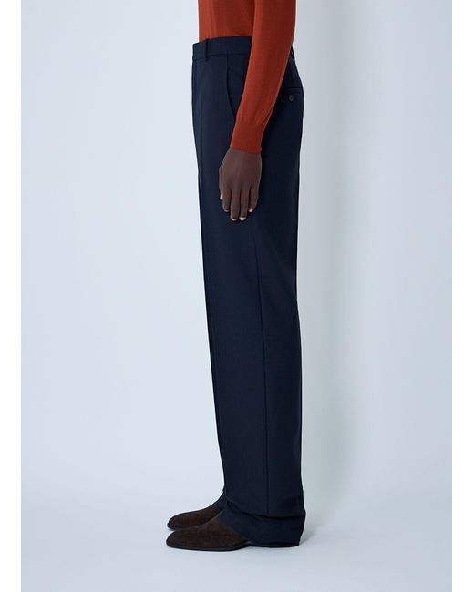 Saint Laurent Blue Tailored Wool Pants for men
