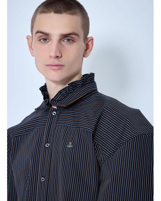 Tシャツ・カットソー Vivienne Westwood FRILLY FOOTBALL SHIRT Vivienne Westwood Frilly Football Shirt in Blue for Men