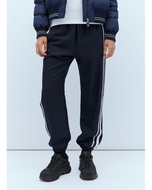 Moncler Blue Logo Embroidery Track Pants