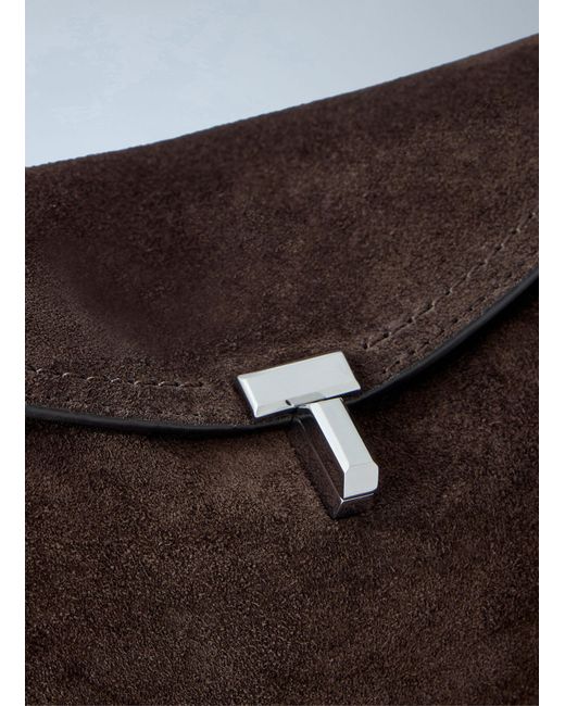 Totême  White T-Lock Leather Clutch