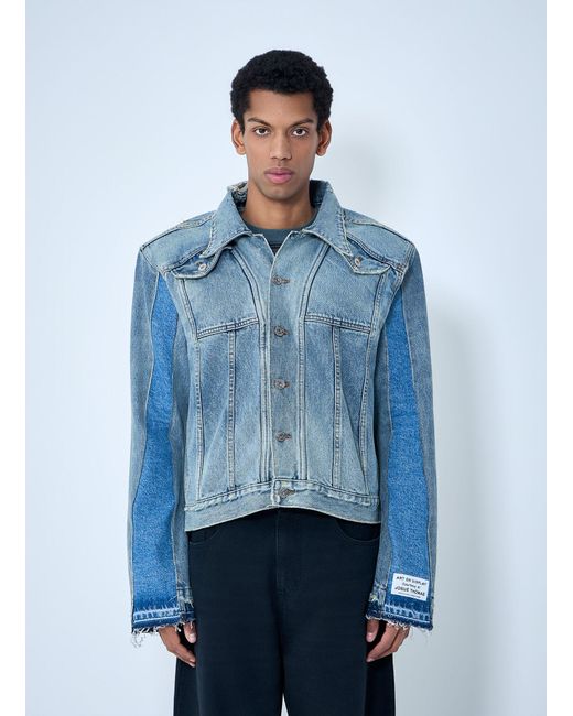GALLERY DEPT. Blue Panelled Denim Jacket for men