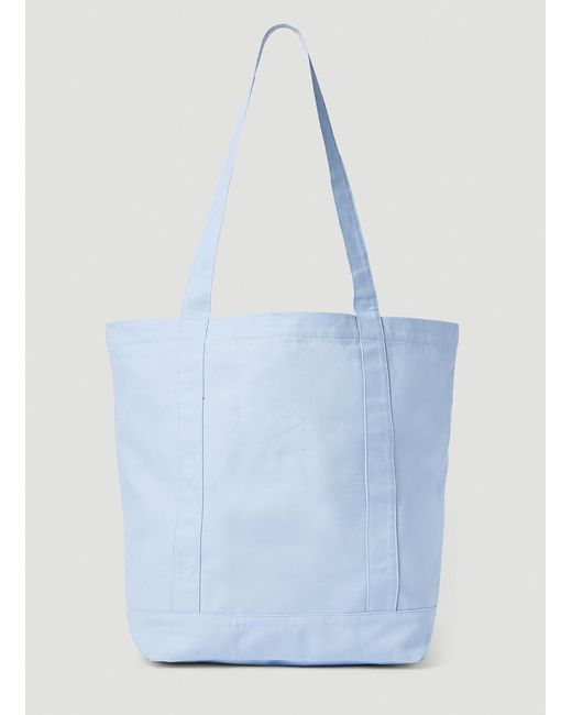 Raf Simons Blue Logo Patch Tote Bag