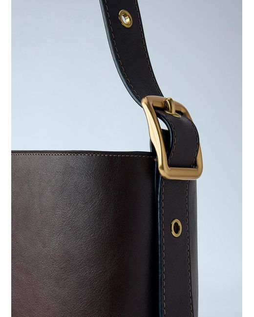 COACH Brown Bleecker Bucket Bag