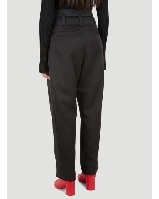MERYLL ROGGE Black Pleated Tuxedo Pants