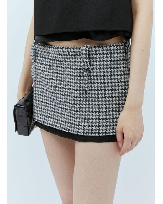 Miu Miu Blue Tweed Mini Skirt