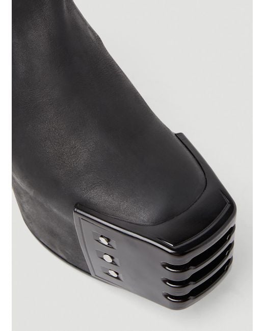 Rick Owens Clear Heel Boots in Black for Men Lyst