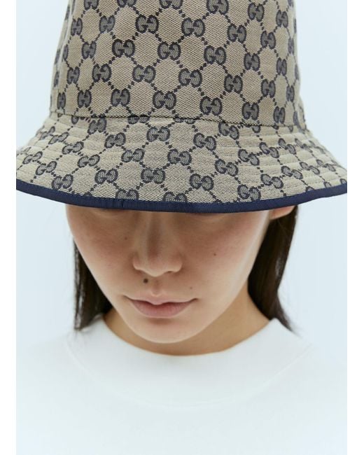Gucci White Gg Bucket Hat