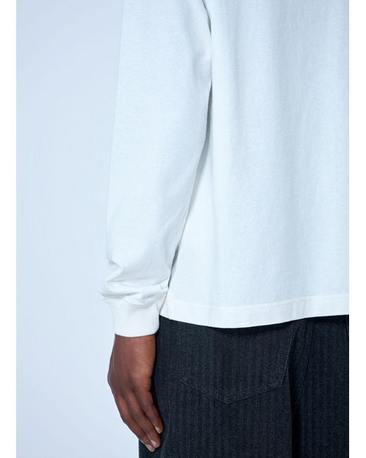 Prada White Long Sleeve Logo Sweatshirt for men