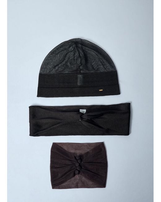 Saint Laurent Multicolor Hat And Scarf Set