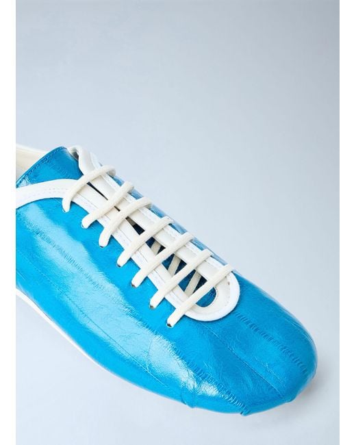 Dries Van Noten Blue Lace-Up Leather Sneakers