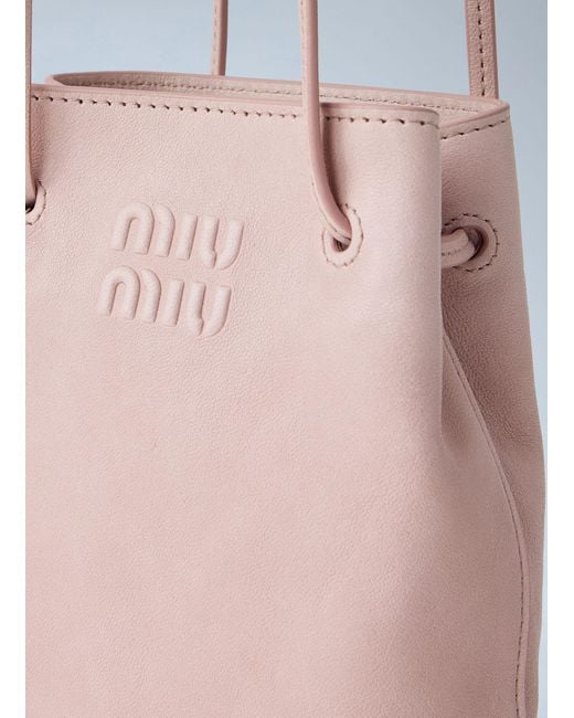 Miu Miu Blue Nappa Leather Mini Bag